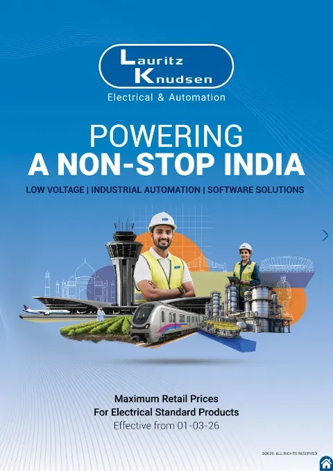 Cover of the Lauritz Knudsen ESP price list, 1 March 2026 edition
