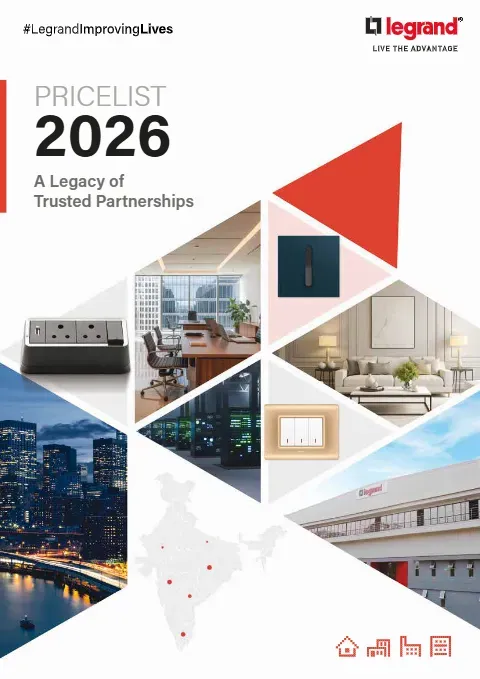 Cover of the Legrand price list, 2026 edition