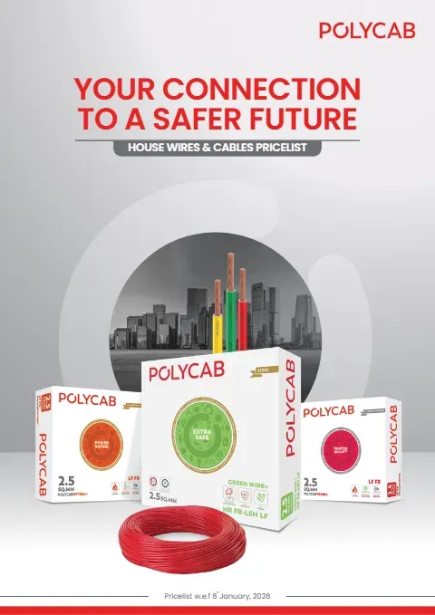 Cover of the Polycab price list, January 2026 edition