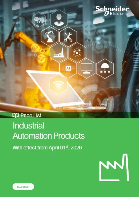 Cover of the Schneider Electric industrial automation price list, 1 April 2026 edition